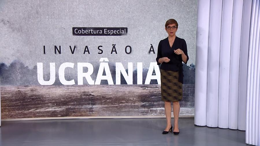 Renata Lo Prete iniciou a transmissão ao vivo do conflito em Kiev - Reprodução/Globo