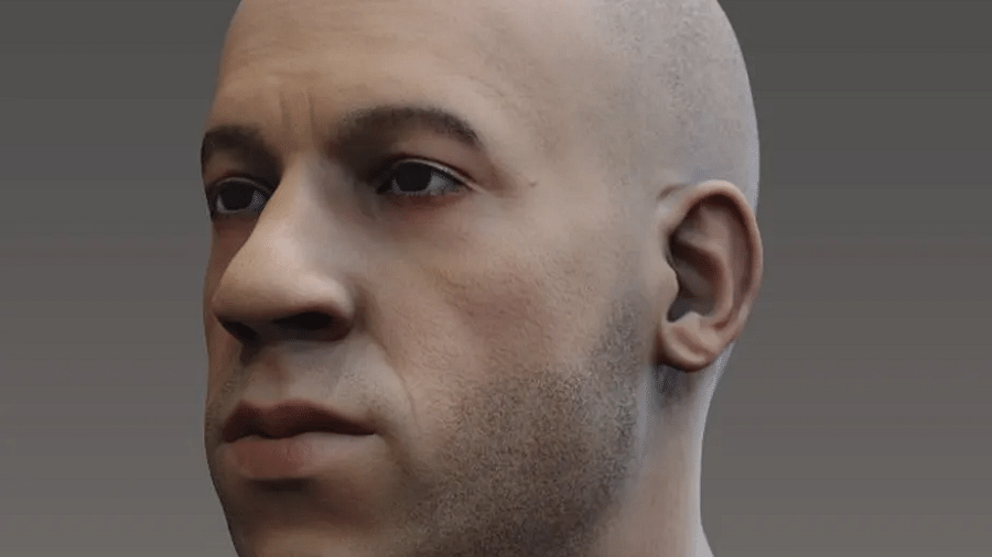 Imagem 3D do suposto rosto de Adão é comparado a Vin Diesel - Divulgação