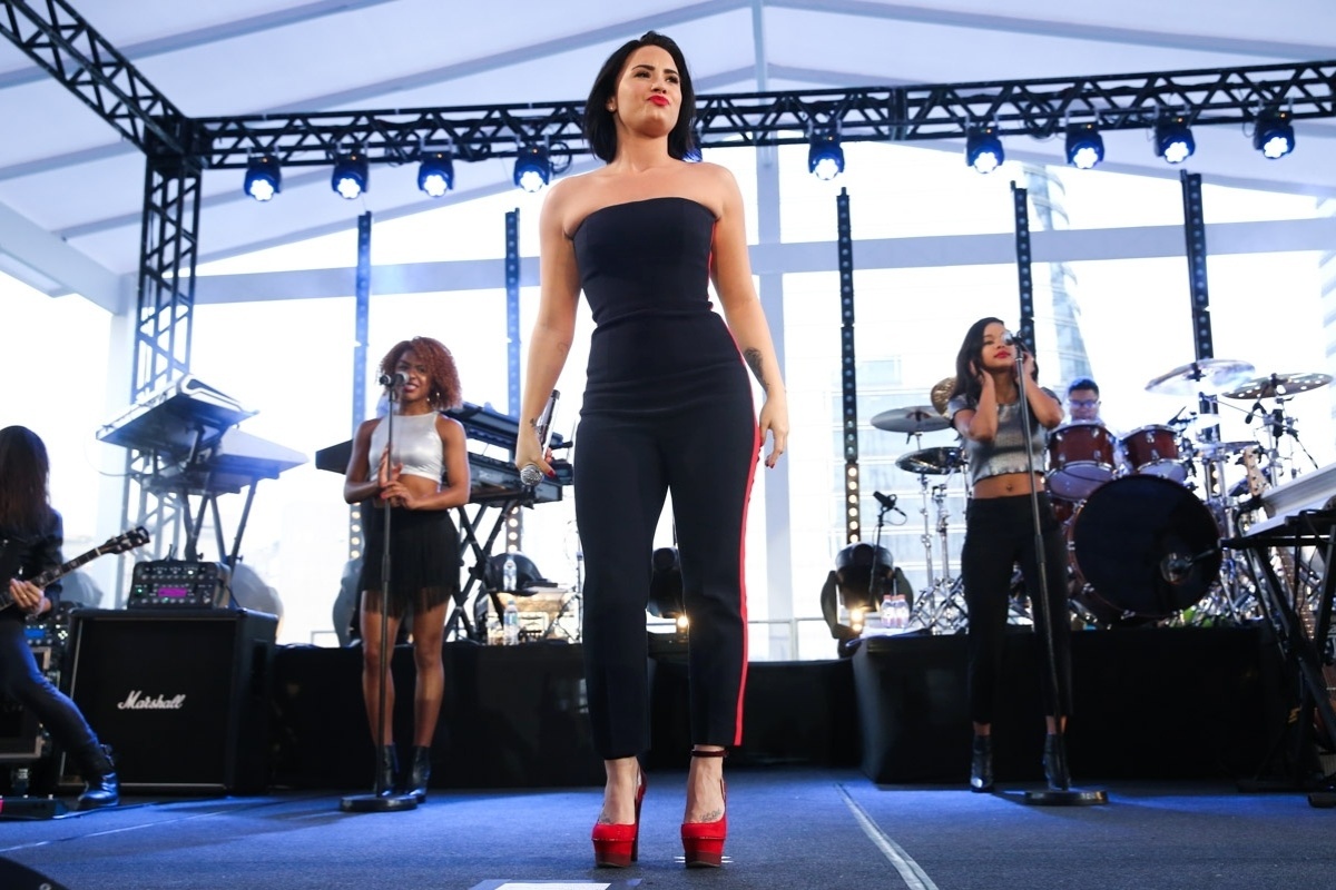 20.out.2015 - Demi Lovato faz show para convidados em São Paulo. - Manuela Scarpa/Photo Rio News