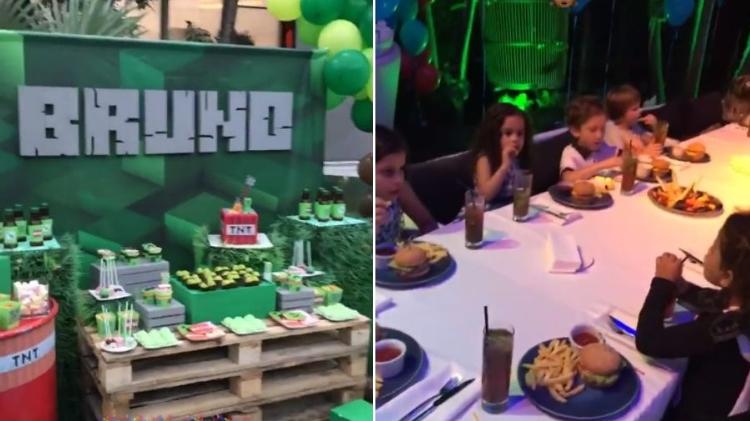Decoração da festa e lanches servidos às crianças - Reprodução/Instagram - Reprodução/Instagram