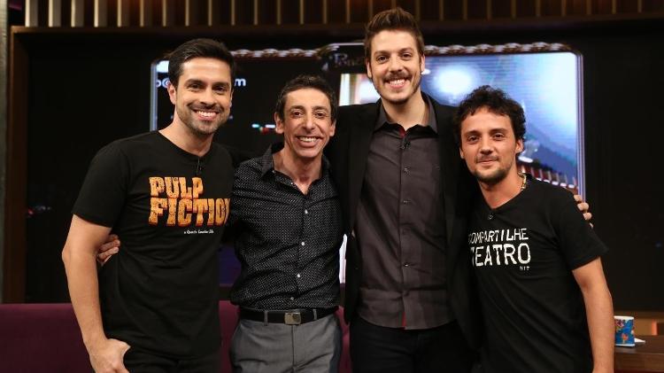 Luciano Amaral , Cássio Scapin e Freddy Állan com Fábio Porchat - Antonio Chahestian/RecordTV - Antonio Chahestian/RecordTV
