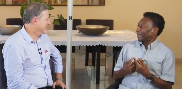 Pelé e João Palomino na ESPN - Divulgação - Divulgação