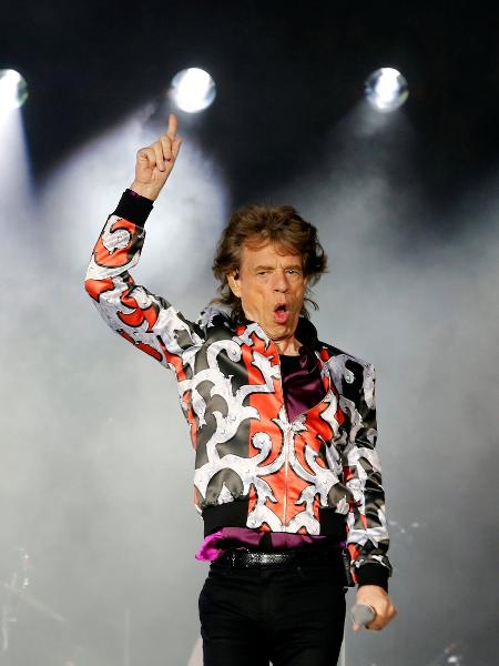 Mick Jagger durante show dos Rolling Stones na França - Divulgação