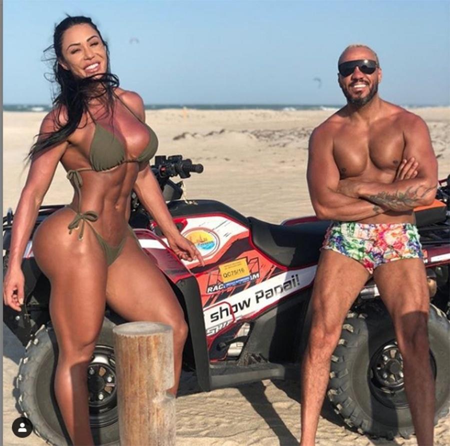 Gracyanne e Belo em Jericoacoara - Reprodução/Instagram