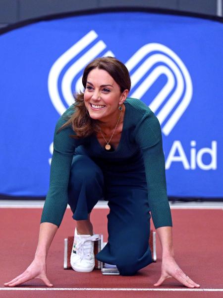 Kate Middleton durante um evento esportivo em Londres - Getty Images