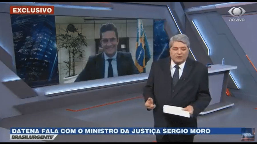 Datena se corrigiu e brincou: "espero que o Bolsonaro não fique bravo comigo" - Reprodução/Band