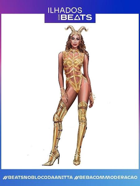 Look de Anitta para live de Carnaval - Instagram/Reprodução