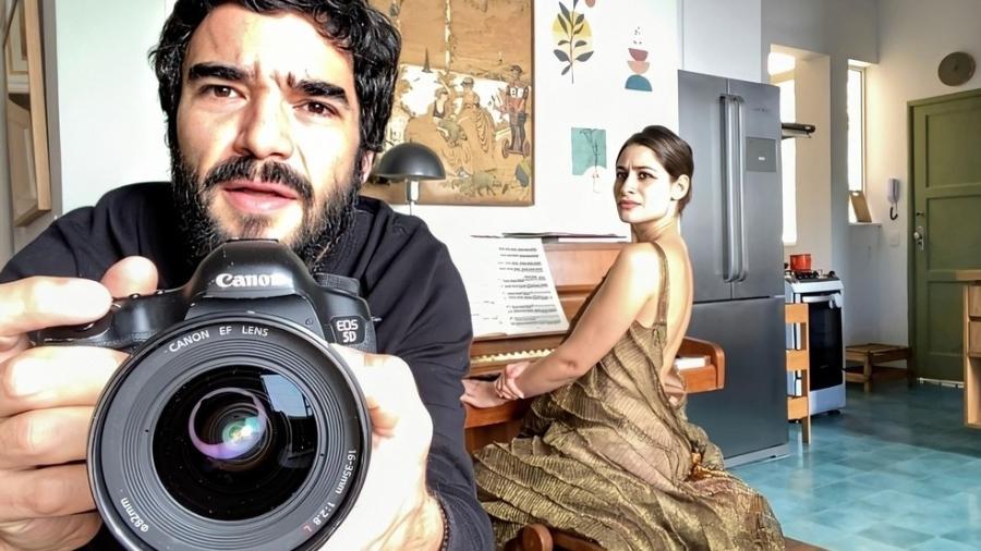 Luisa Arraes e Caio Blat mostram apartamento intimista no RJ - Reprodução YouTube