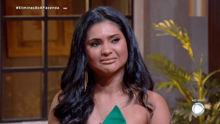 A Fazenda 2021: Mileide Mihaile na noite da 12ª eliminação - Reprodução/PlayPlus