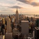 Vista do Empire State Building e do horizonte de Nova York do observatório Top of the Rock, no Rockefeller Center - tapanuth/Getty Images