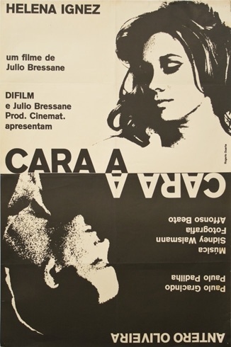 Cartaz do filme "Cara a Cara" (1968), de Julio Bressane - Reprodução