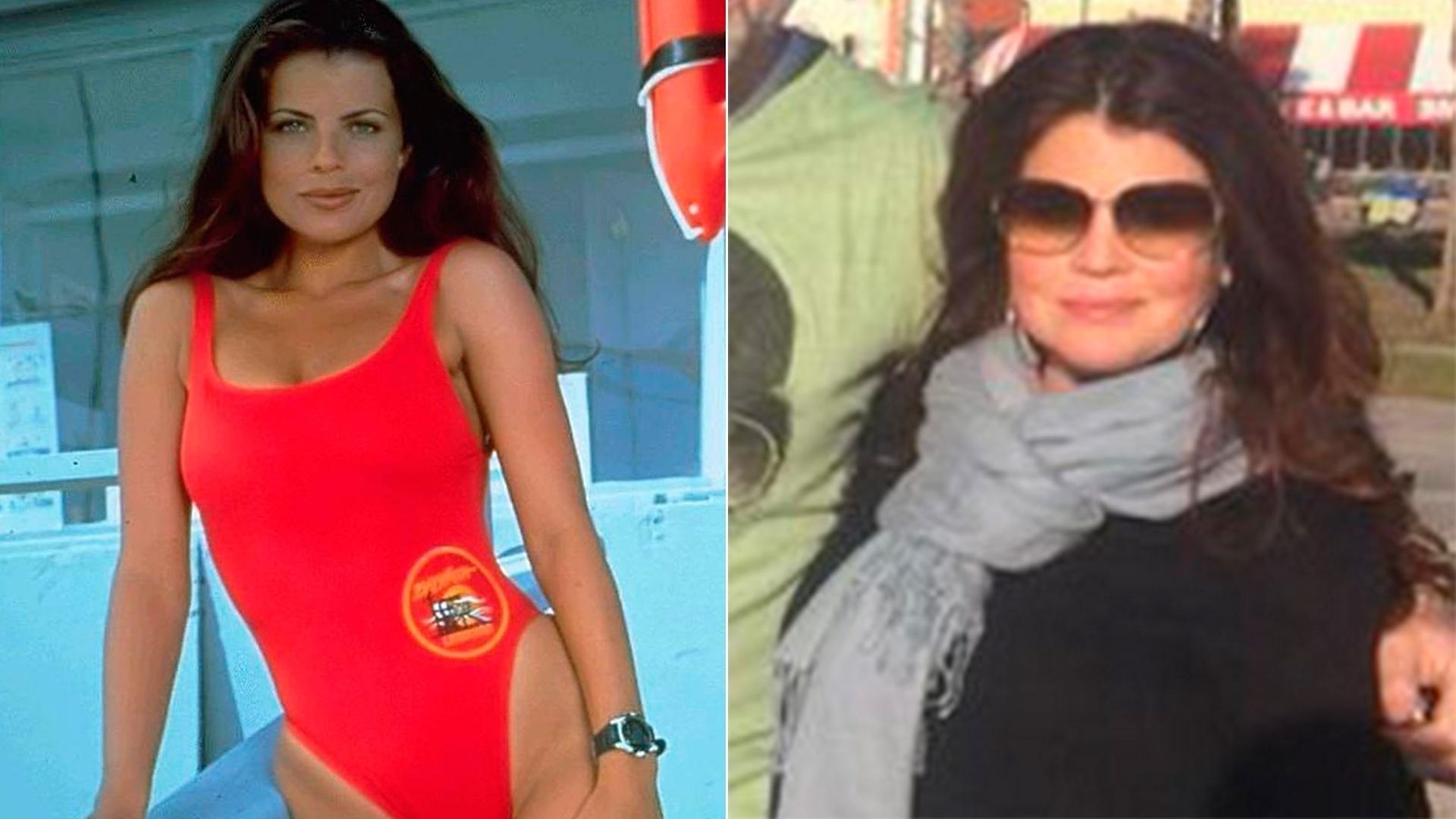 Antes e depois de Yasmine Bleeth em ?S.O.S Malibu? - Reprodução/Twitter de Eileen Davidson