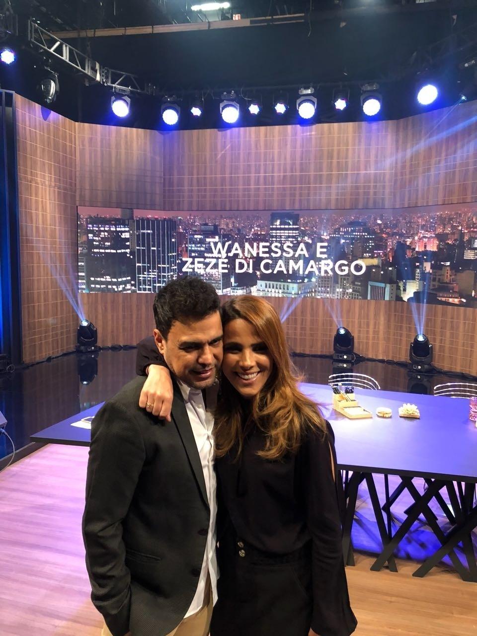 Zezé Di Camargo e Wanessa gravam programa de Amaury Jr - Divulgação
