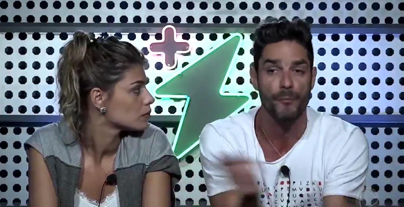 Diego e Franciele Grossi no "Power Couple Brasil" - Reprodução/Record