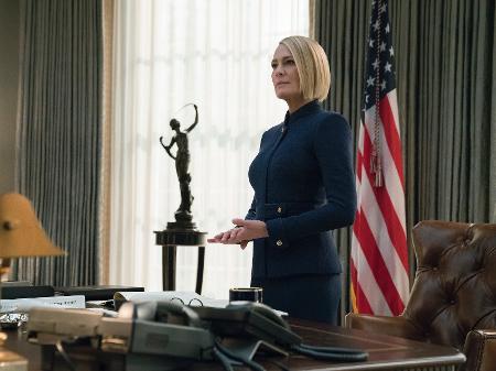 Claire Underwood (Robin Wright) na Casa Branca em "House of Cards" - Divulgação