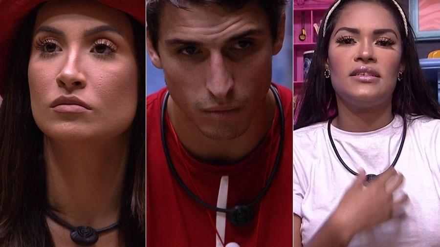 Bianca, Prior e Flayslane estão no quinto paredão do BBB 20 - Reprodução/TV Globo