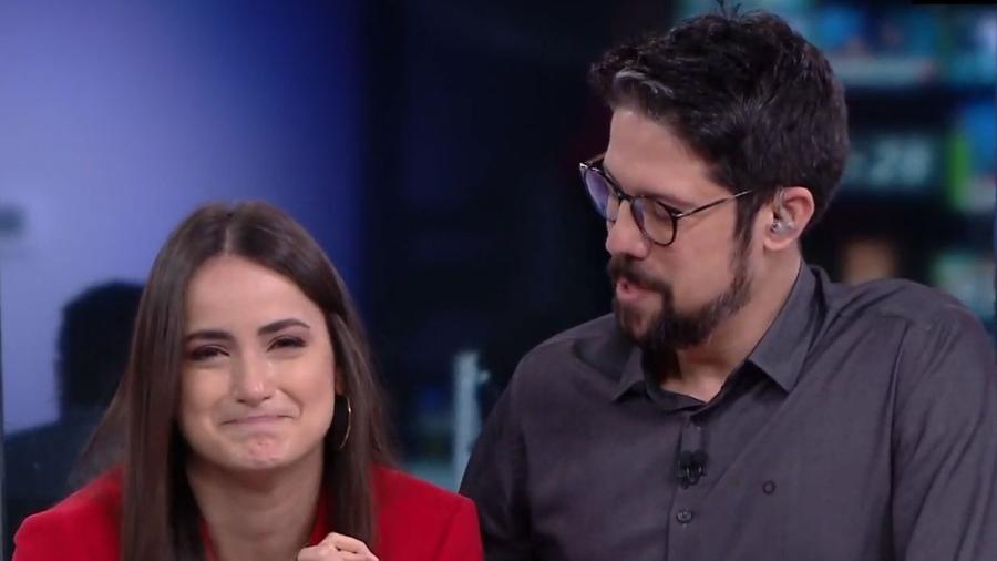 Apresentadora chorou com vídeo narrado pelo namorado e companheiro de bancada Phelipe Siani - Reprodução/CNN Brasil