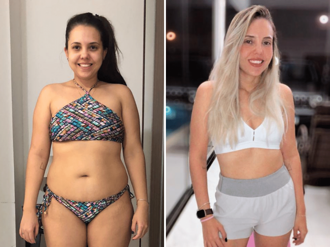 Com 90kg após ser mãe, Juliana começou a treinar e perdeu 35 kg