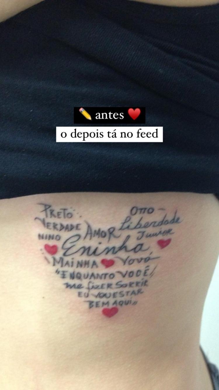 Juliette mostrou versão anterior da tatuagem - Reprodução/Instagram @juliette - Reprodução/Instagram @juliette