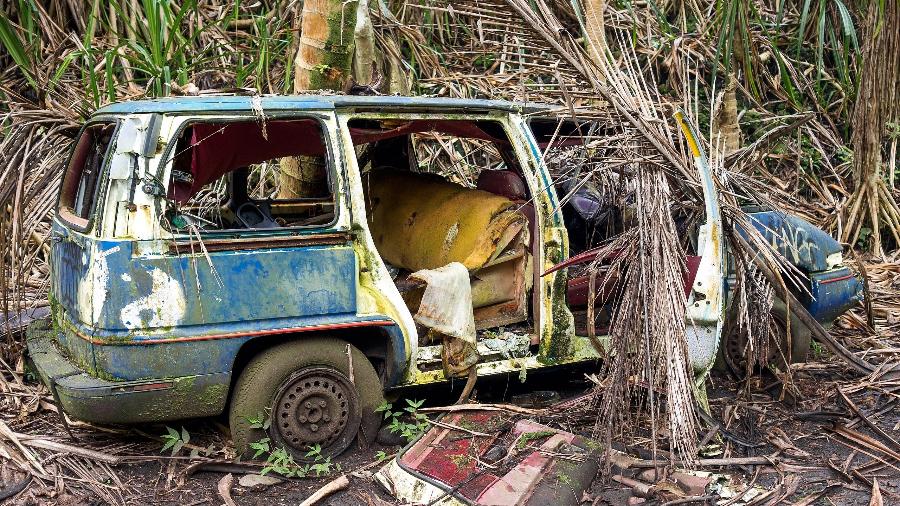 Carro abandonado no Havaí - Reprodução