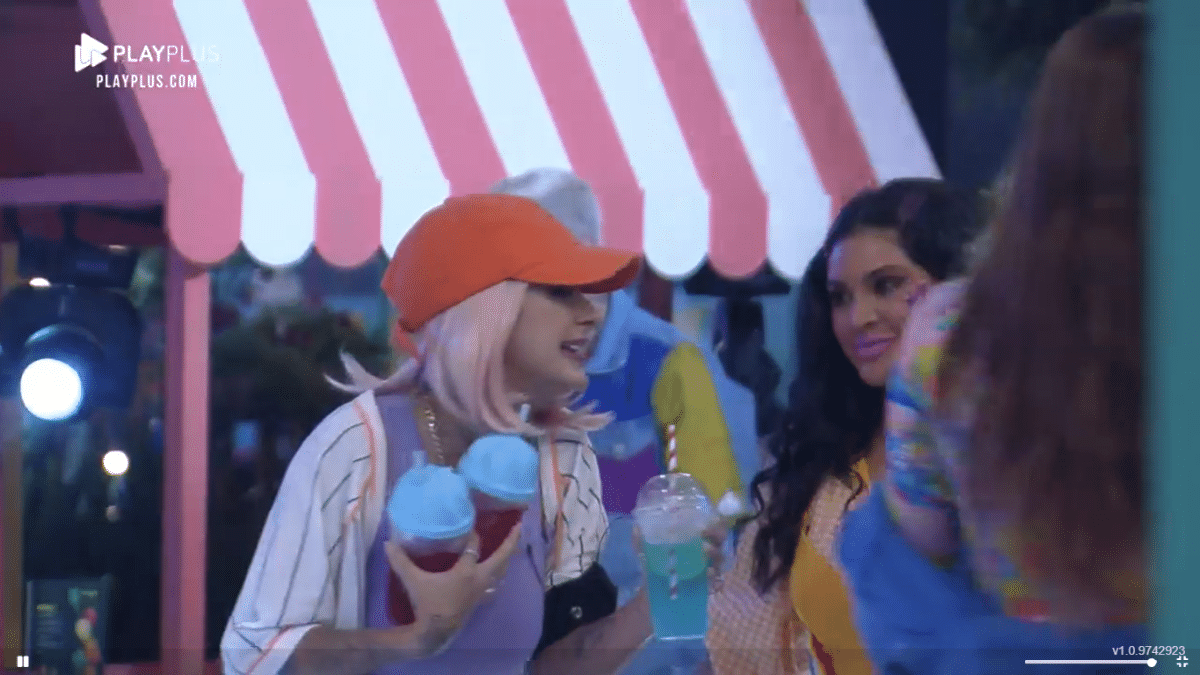 A Fazenda 2021: Lary curtindo a festa - Reprodução/Playplus