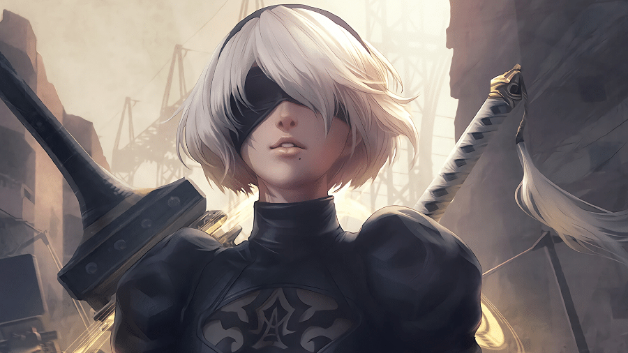 2B, de NieR: Automata - Divulgação/WallpaperSD