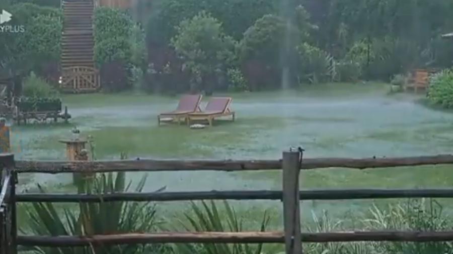A Fazenda 2022: Chuva em Itapecerica da Serra (SP) danifica aparelhos da transmissão do reality - Reprodução/Twitter