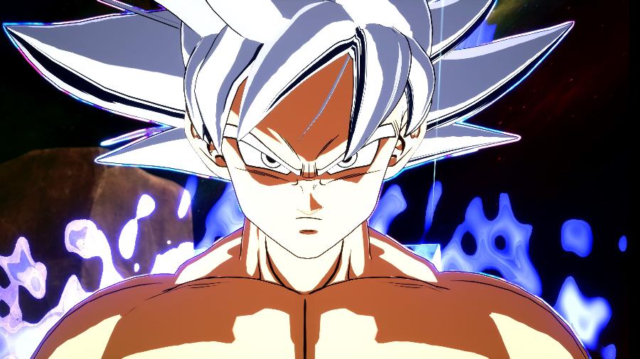 Goku na forma de instinto superior em Dragon Ball: Sparking! Zero