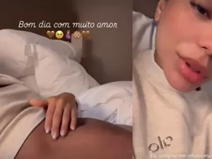 Brunna Gonçalves se emociona ao conversar com bebê: 'Sempre choro'