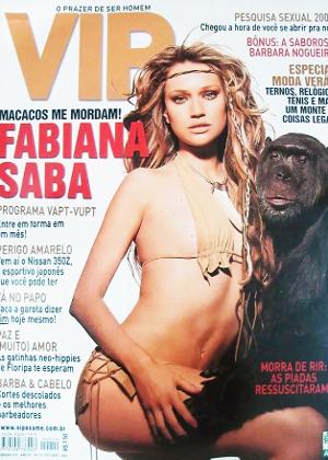 Fabiana já foi capa da VIP na época que trabalhava como apresentadora na RedeTV! em 2002 - Reprodução - Reprodução