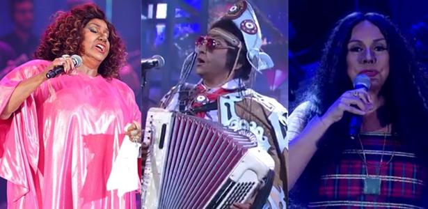 Fafá de Belém no "Show dos Famosos" do "Domingão do Faustão" - Reprodução/Globo - Reprodução/Globo