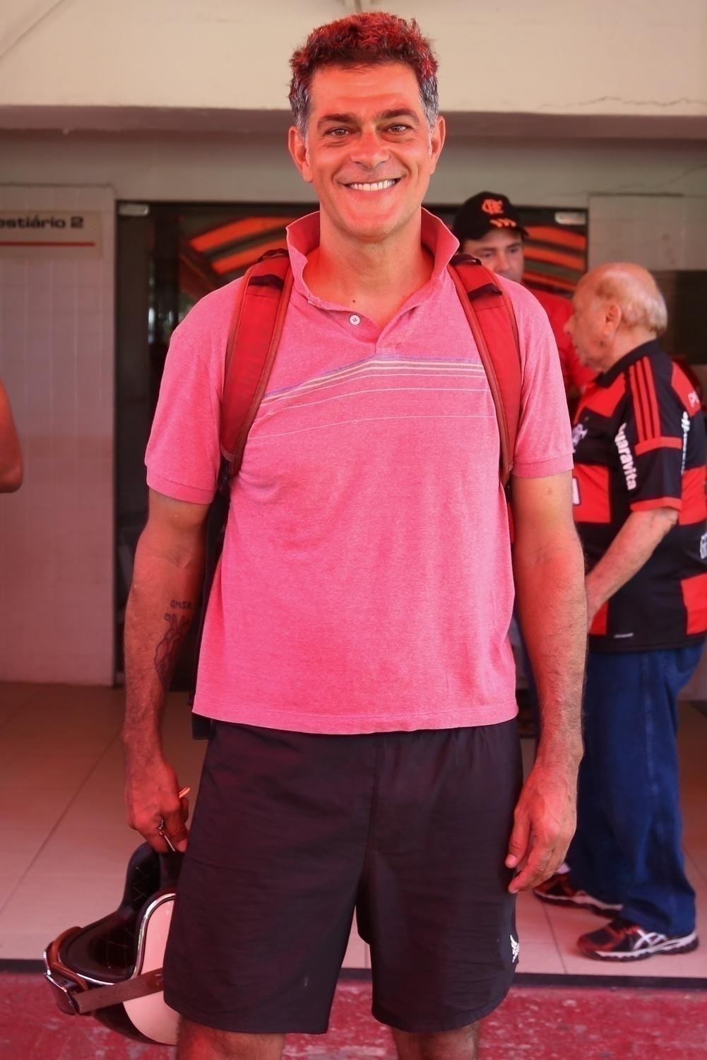 O ator Eduardo Moscovis foi uma das celebridades que compareceu ao evento. No entanto, ele não jogou com os colegas, pois tinha um compromisso de família - Roberto Filho/Brazil News