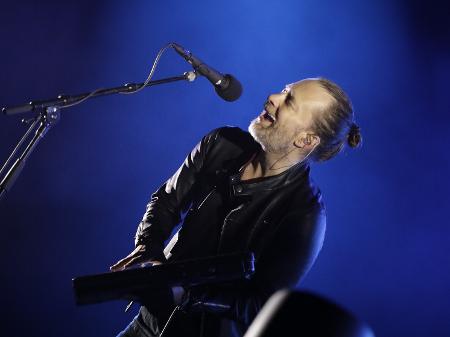 Thom Yorke se apresenta com sua banda, Radiohead, no Soundhearts Festival, no Allianz Parque, em São Paulo - Simon Plestenjak/UOL