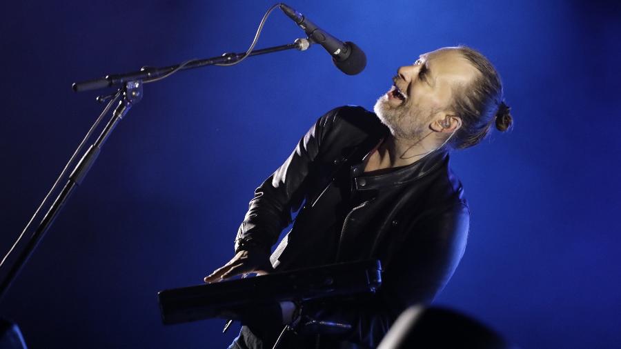 Thom Yorke se apresenta com sua banda, Radiohead, no Soundhearts Festival, no Allianz Parque, em São Paulo - Simon Plestenjak/UOL