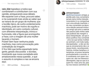 Caio Blat e Johnny Massaro se desculpam - Reprodução/Instagram - Reprodução/Instagram