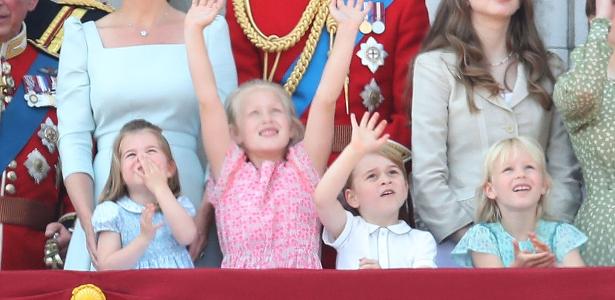 Charlotte, Savannah, George e Isla no Trooping The Colour - Getty Images - Getty Images