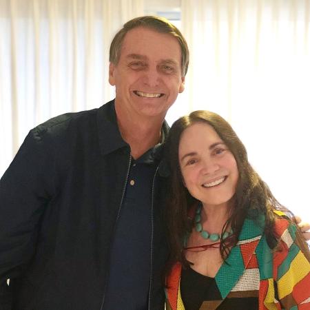 Regina Duarte visita Jair Bolsonaro - Reprodução/Twitter