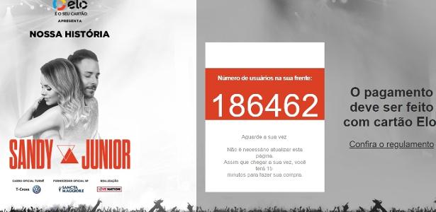 Saga por ingressos | Fila online para show de Sandy e Jr. passa de 180 mil pessoas