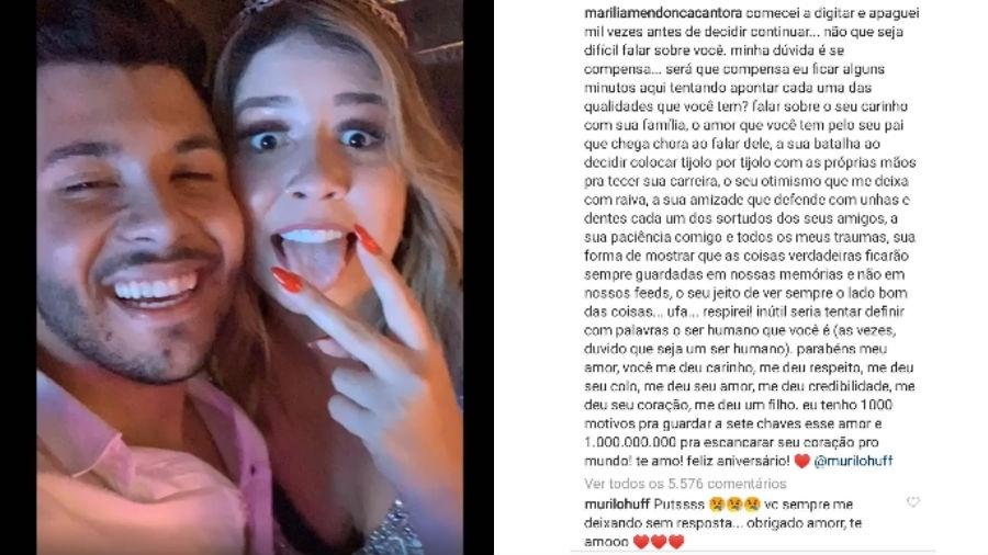 Murilo Huff comenta declaração de amor de Marília Mendonça - Reprodução/Instagram