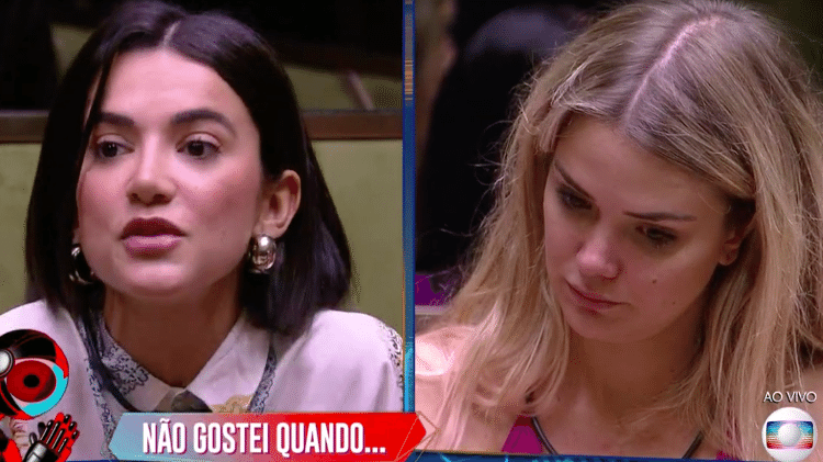 Manu e Marcela no jogo da discórdia - Reprodução/TV Globo - Reprodução/TV Globo