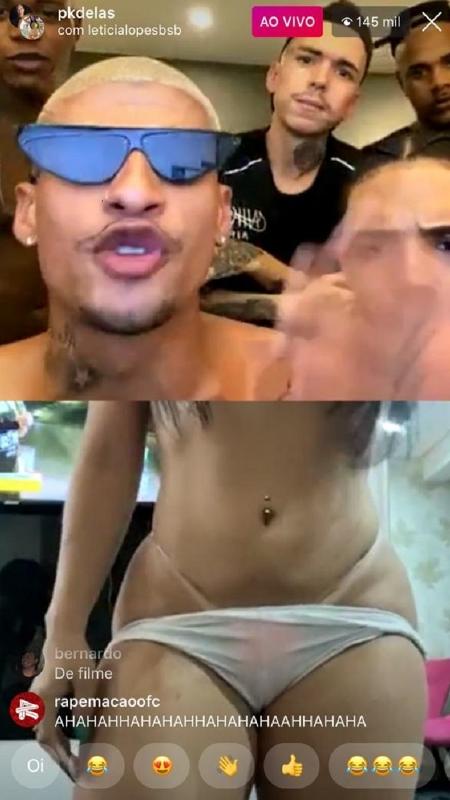 Letícia Lopes participando da live do PK Delas - Reprodução/ Instagram - Reprodução/ Instagram