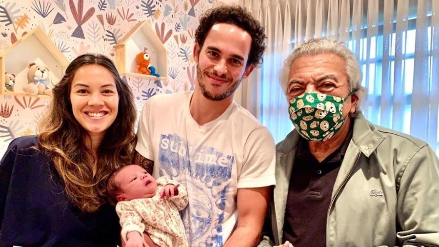 Mauricio de Sousa com a filha, Marina, o genro, Rafael, e o neto, Martin - Reprodução/Instagram