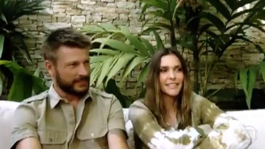 Rodrigo Hilbert e Fernanda Lima em entrevista para o "Fantástico" - Reprodução/Globo
