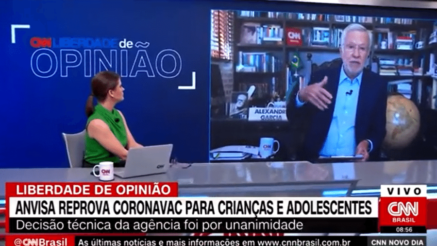 O jornalista Alexandre Garcia no "CNN Novo Dia" - Reprodução / CNN