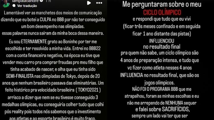 PA desmente veículos e nega culpa de BBB em desempenho nas Olimpíadas