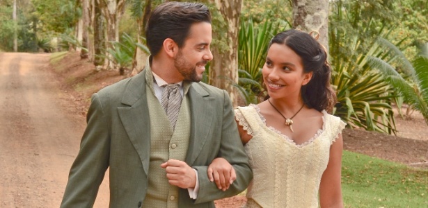 Pedro Carvalho e Gabriela Moreyra são os protagonistas de "Escrava Mãe" - Antônio Chahestian/Divulgação