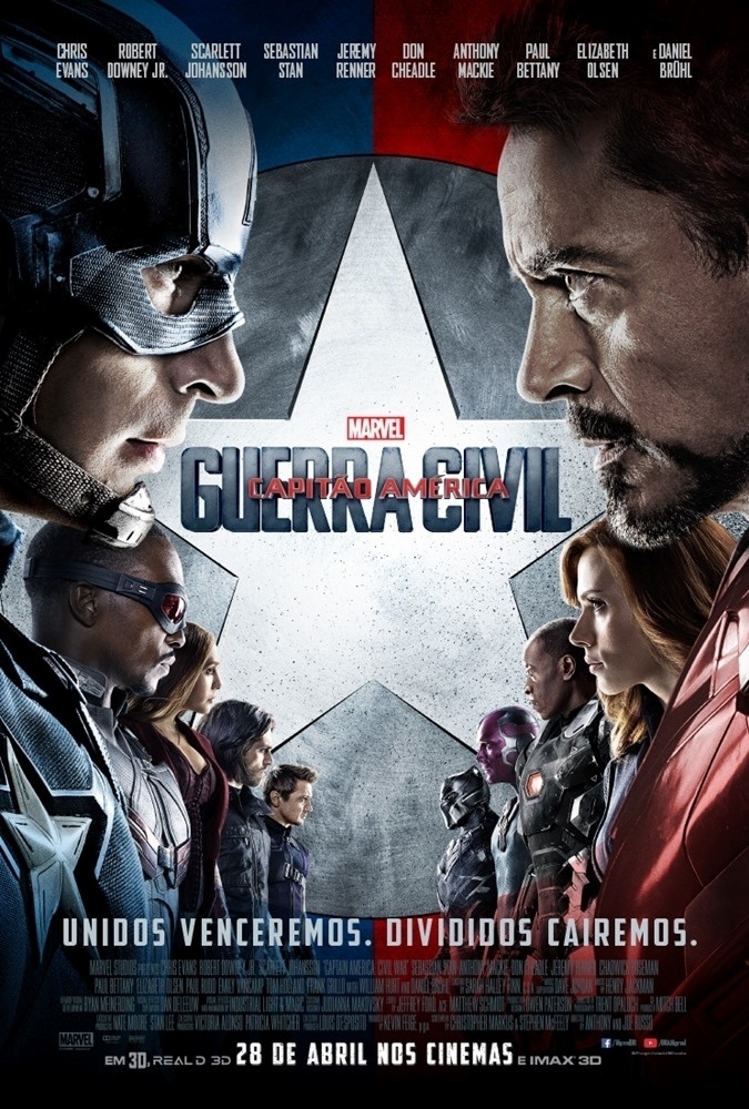 Pôster do filme "Capitão América: Guerra Civil" - Divulgação