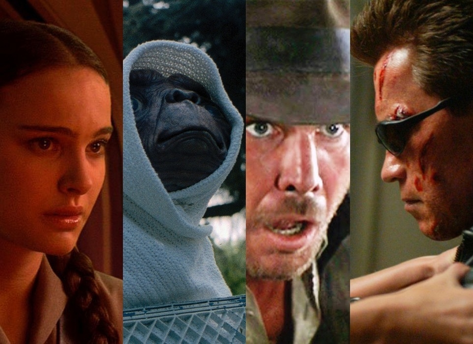 Cenas dos filmes: "Star Wars: Episódio III - A Vingança dos Sith" (2005), de George Lucas, "E.T. - O Extraterrestre" (1982), de Steven Spielberg, "Indiana Jones e os Caçadores da Arca Perdida" (1981), "O Exterminador do Futuro 3: A Rebelião das Máquinas" (2003), de Jonathan Mostow - Montagem/Reprodução