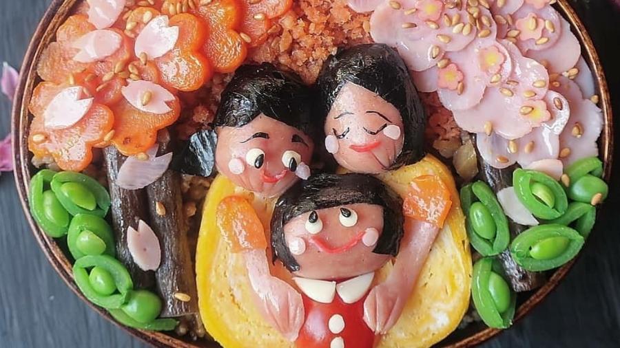 Kyaraben ou charaben: marmitinhas orientais decoradas - Reprodução Instagram