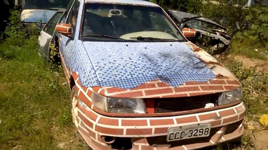 O Volkswagen Logus transformado em "pedreiromóvel" é um dos mais polêmicos - Reprodução